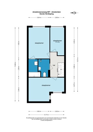 Floor plan - Amstelveenseweg 697+PP, 1081 JE Amsterdam 